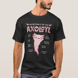 Anatomy Of An Axolotl - Aquarium Lurch Axolotl T-Shirt