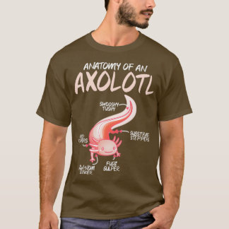 Anatomy Of Axolotl Kids Pet Animal Fishkeeping Aqu T-Shirt