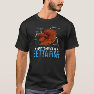 Anatomy Of Betta Fish  Fishkeeping Aquarium Graphi T-Shirt