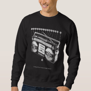 Anatomy Of Boombox Retro 80s 90s Ghetto Blaster Hi Sweatshirt