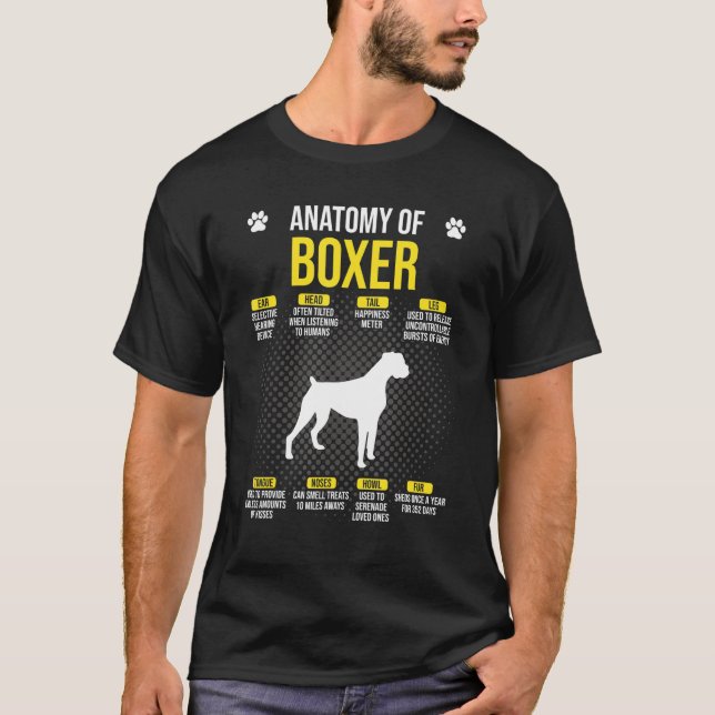 Anatomy Of Boxer Dog T-Shirt (Front)
