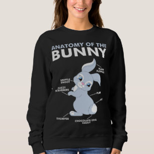 Anatomy of Bunny  Rabbit Sweatshirt