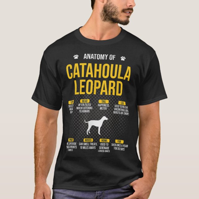 Anatomy Of Catahoula Leopard Dog Lover T-Shirt (Front)