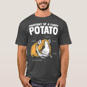 Anatomy of Furry Potato Hamster Lover Hamster T-Shirt