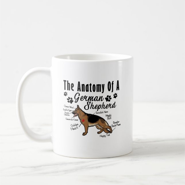Anatomy Of German Shepherd Mug (Left)