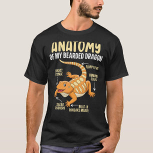 Anatomy Of My Bearded Dragon Reptile Collector Ani T-Shirt