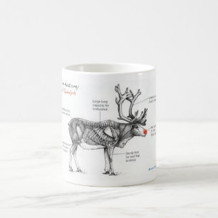 Anatomy of Rudolph witty illustrations Coffee Mug