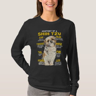 Anatomy Of Shih Tzu Funny Dog Lover T-Shirt