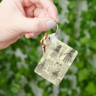 Anatomy of the Human Hand by Leonardo da Vinci Key Ring