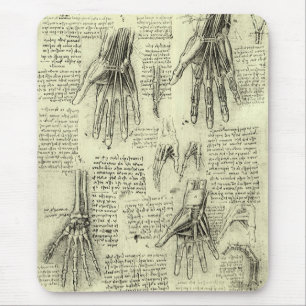 Anatomy of the Human Hand by Leonardo da Vinci Mouse Pad
