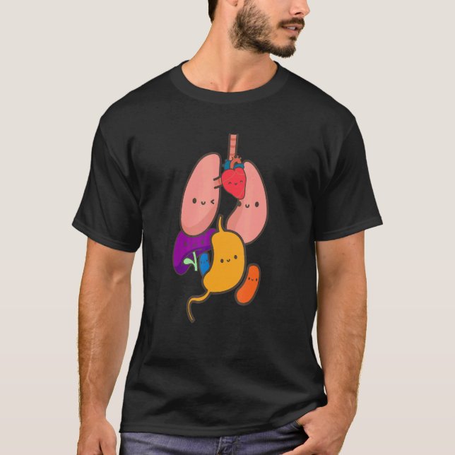 Anatomy Physiology Heart Lungs Vital Organs Illust T-Shirt (Front)