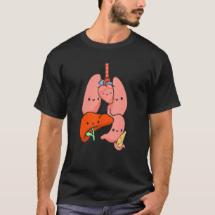 Anatomy Physiology Heart Lungs Vital Organs Illust T-Shirt
