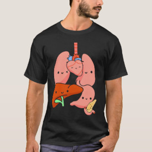 Anatomy Physiology Heart Lungs Vital Organs Illust T-Shirt