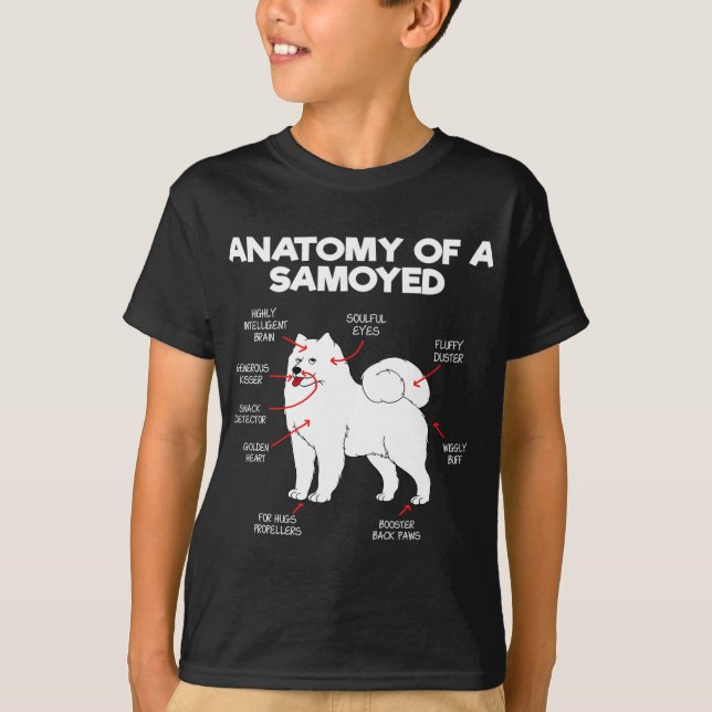 Anatomy Samoyed Dog Dog Lover Dogs Doggy Samoyed D T-Shirt (Front)