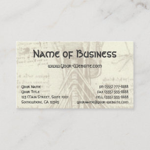 Anatomy Sketch of Spinal Column Leonardo da Vinci Business Card