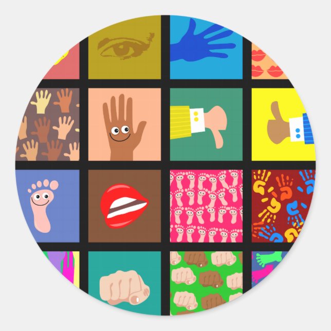 Anatomy Tile Wallpaper Classic Round Sticker (Front)