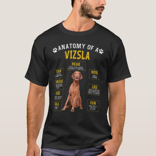 Anatomy Vizsla  For Women Men T-Shirt (Front)