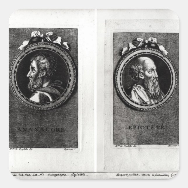 Anaxagorus  and Epictetus Square Sticker (Front)