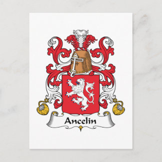 Ancelin Family Crest Postcard