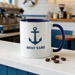 Anchor Add Boat Name Mug aa0a
