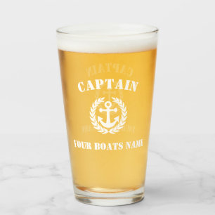 Anchor and boat captain glass