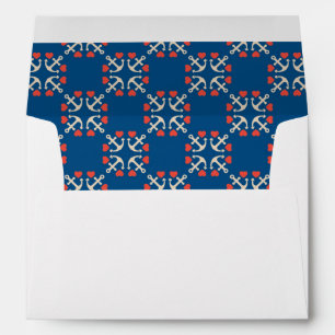 Anchor And Heart Pattern Envelope