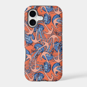 Anchor And Jellyfish Pattern