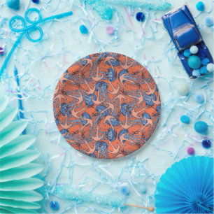 Anchor And Jellyfish Pattern Paper Plate