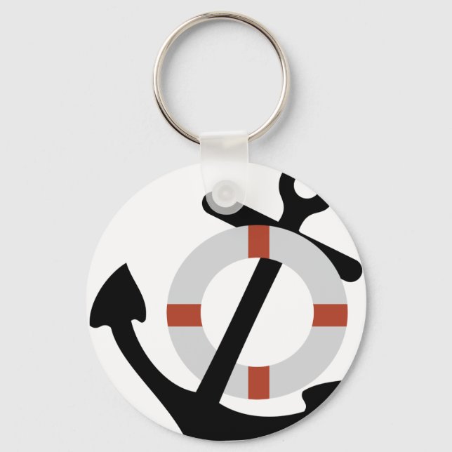 anchor and lifesaver key ring (Front)