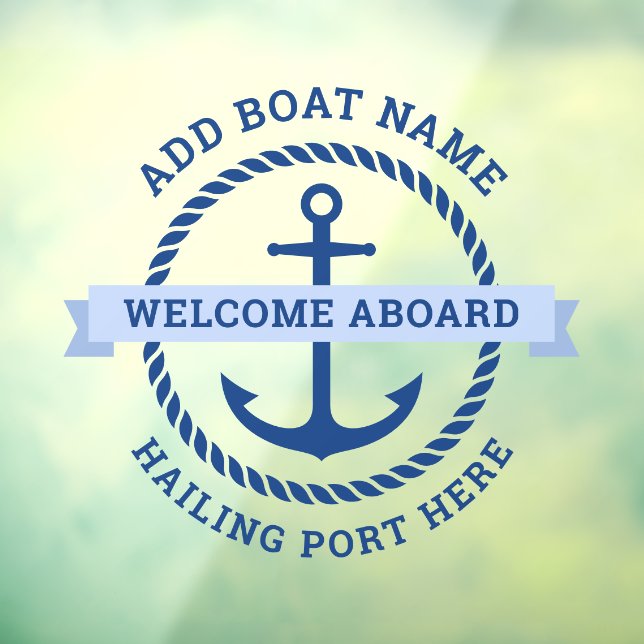 Anchor and rope border boat name welcome aboard (Sheet 3)