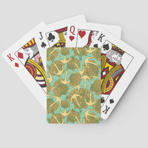 Anchor And Shells In Vintage Style Pattern Playing Cards