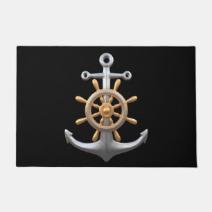 Anchor and Ship's Wheel Doormat