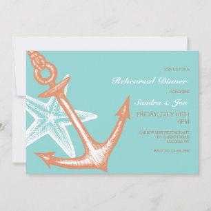 Anchor and Star Fish Invitation