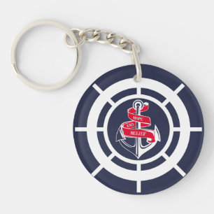 Anchor and steering wheel key ring