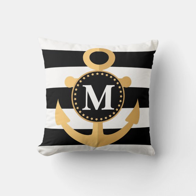 Anchor and Stripes Cushion (Front)