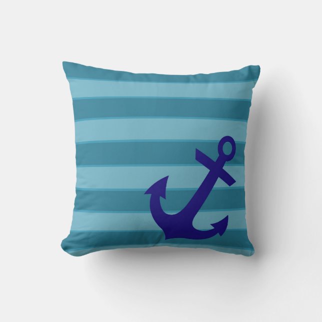 Anchor and Stripes Cushion (Front)