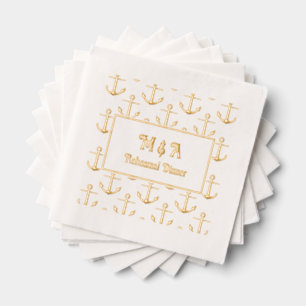 Anchor Background Any Occasion - Wedding Dinner Foil Napkins