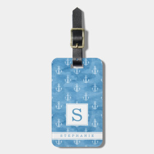 Anchor Background Luggage Tag