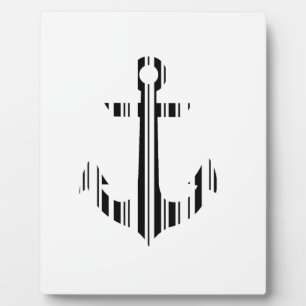 ANCHOR BAR CODE Boat Barcode Pattern Design Plaque