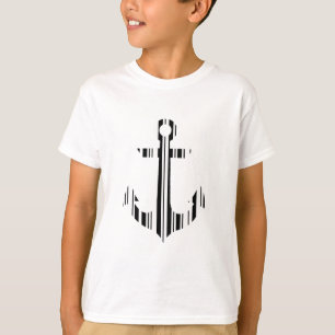 ANCHOR BAR CODE Boat Barcode Pattern Design T-Shirt