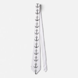 ANCHOR BAR CODE Boat Barcode Pattern Design Tie