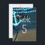 Anchor Beach Palm Tree Wedding Table Number Card<br><div class="desc">Anchor Beach Palm Tree Wedding Table Number Card. Look for matching sets in my store. Contact me for a custom order.</div>