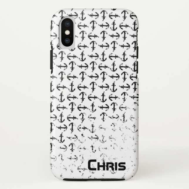 Anchor black and white iphone cellphone case (Back)