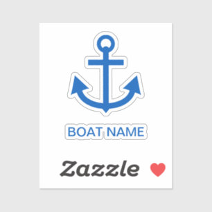 Anchor Blue Personalised Your Boat Name