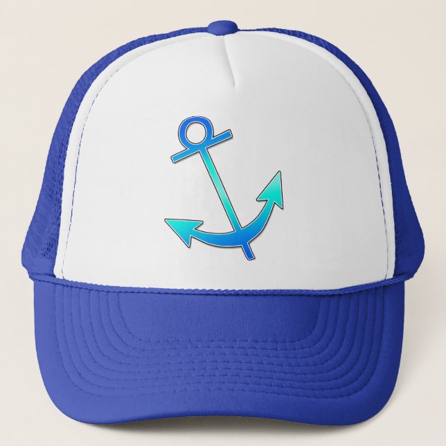 Anchor--blue Trucker Hat (Front)