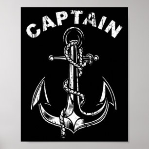 Anchor Captain Of The Boat  Poster