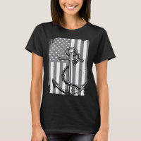 Anchor Captain Sailing America Flag Maritime USA H