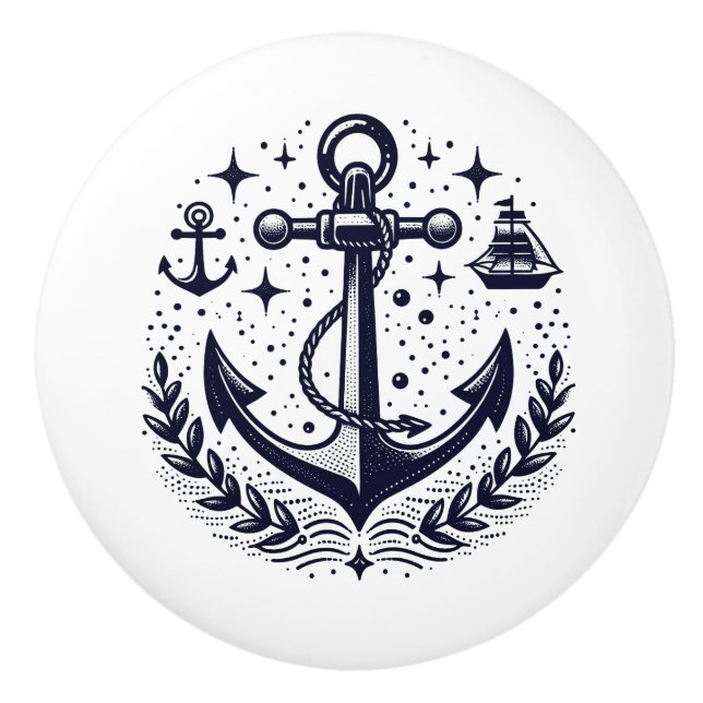 Anchor Ceramic Knob (Front)