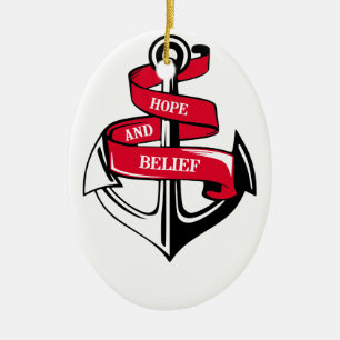 Anchor Ceramic Tree Decoration