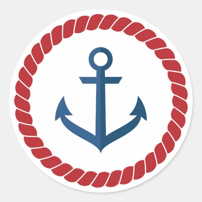 Anchor Classic Round Sticker (Front)